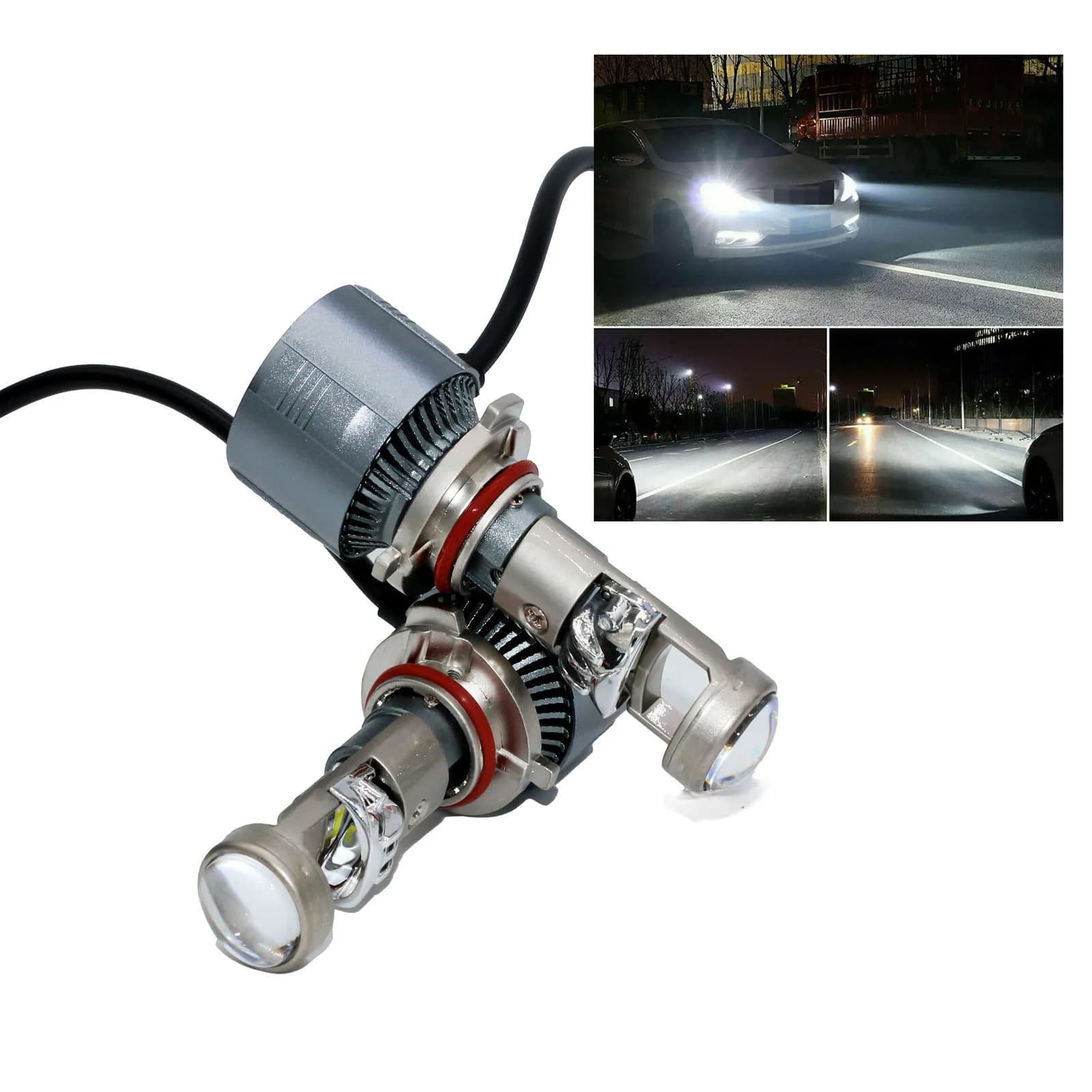 9006 HB4/ 9005 HB3 140W 14000LM Mini proiettore LED lampadine per fari Kit 6500K bianco alto anabbagliante Super luminoso