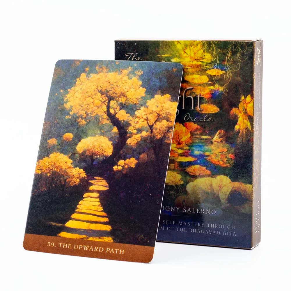 Path of Light Oracle 39 Card Deck gioco da tavolo gioco da tavolo per feste di guarigione e autocontrollo Bhagavad Gita Wisdom