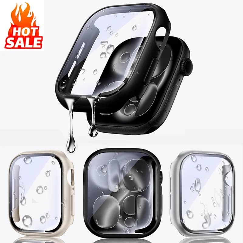 Tempered glass + cover for Apple watch S11 Case 46mm 42mm 41mm 44mm 40 Screen protection Accessories Apple Watch 10 9 6 SE 7 8