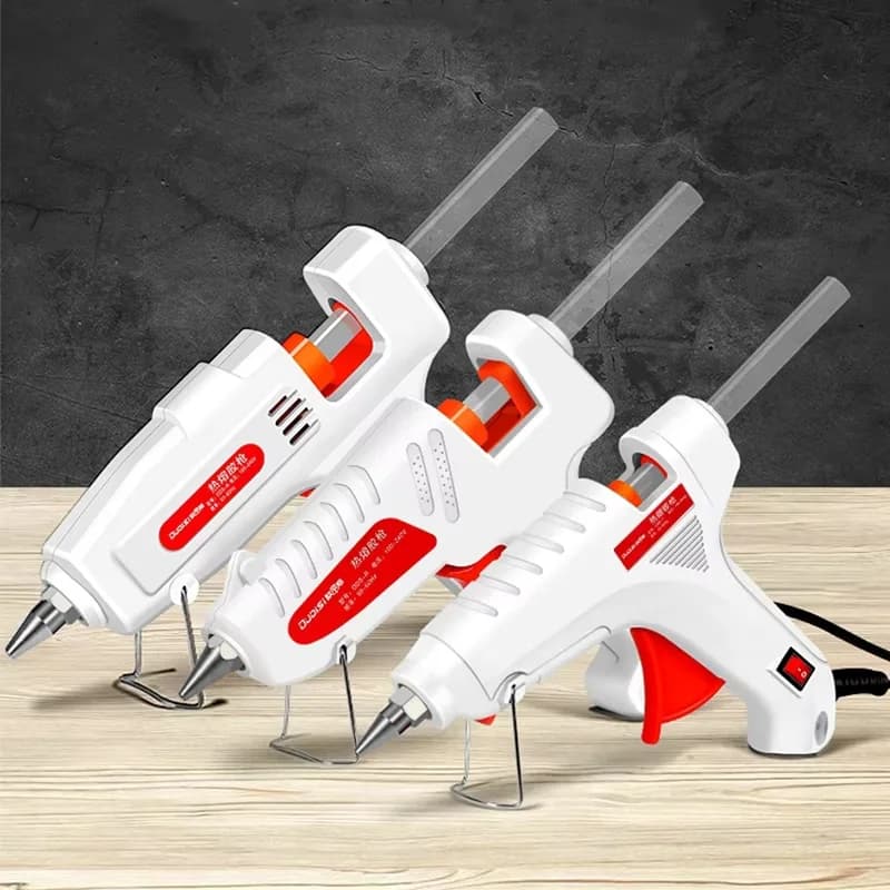 Pistola per colla a caldo da 100 W Mini pistole industriali per uso domestico fai-da-te Temperatura di calore Strumento di riparazione elettrica Utilizzare bastoncini di colla da 11 mm
