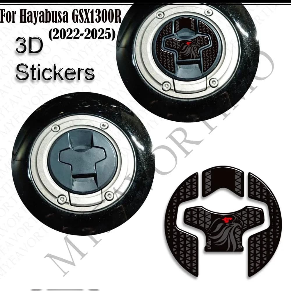 Kit Adesivi Laterali Serbatoio Moto per Hayabusa GSX1300R GSXR 1300 GSX 1300R, Protezioni Ginocchia e Decalcomanie 2022-2025