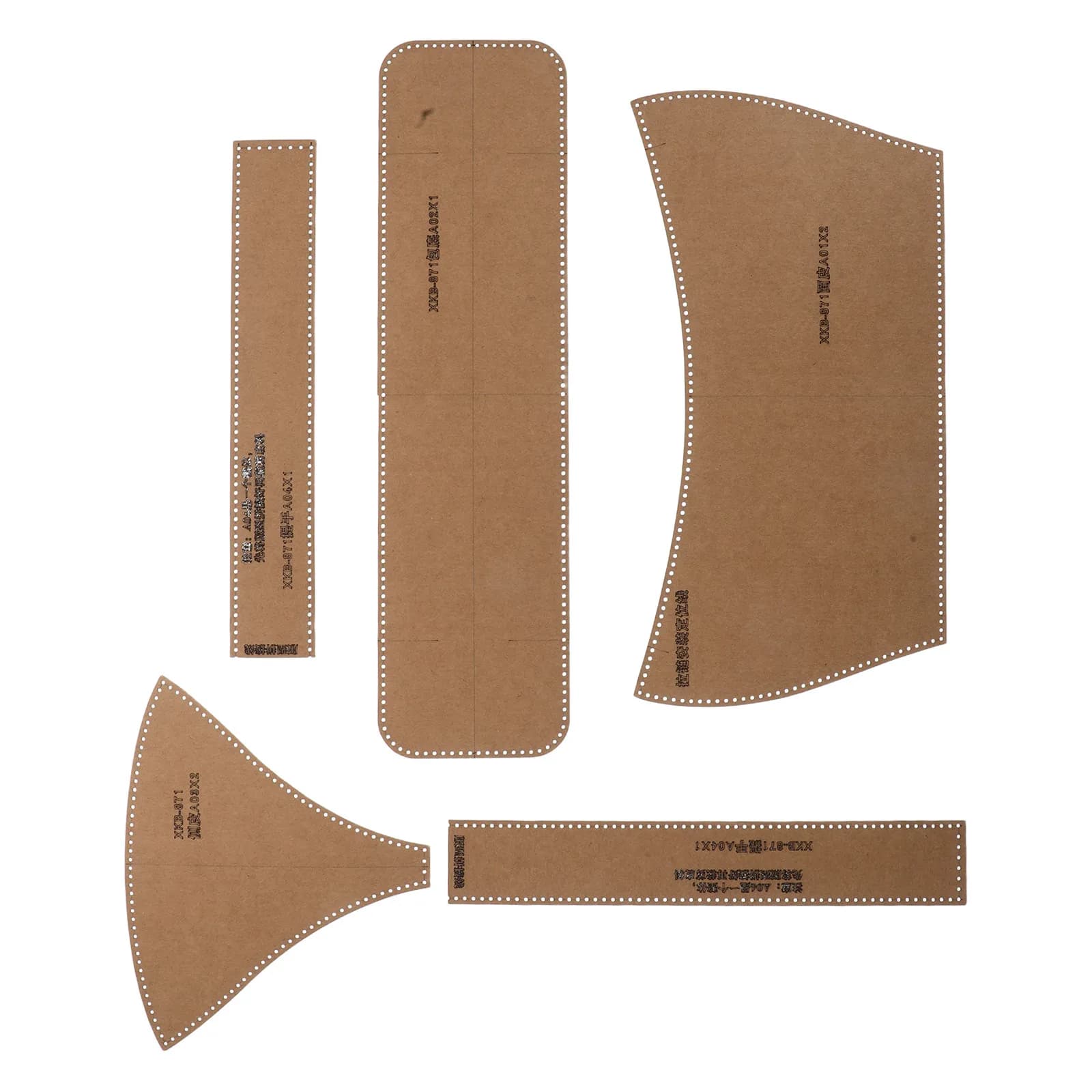 1Set Handbag Paper Pattern No Cut DIY Baguette Underarm Bag Template for Purse Making Sewing Kit Bag Zip Making Templates
