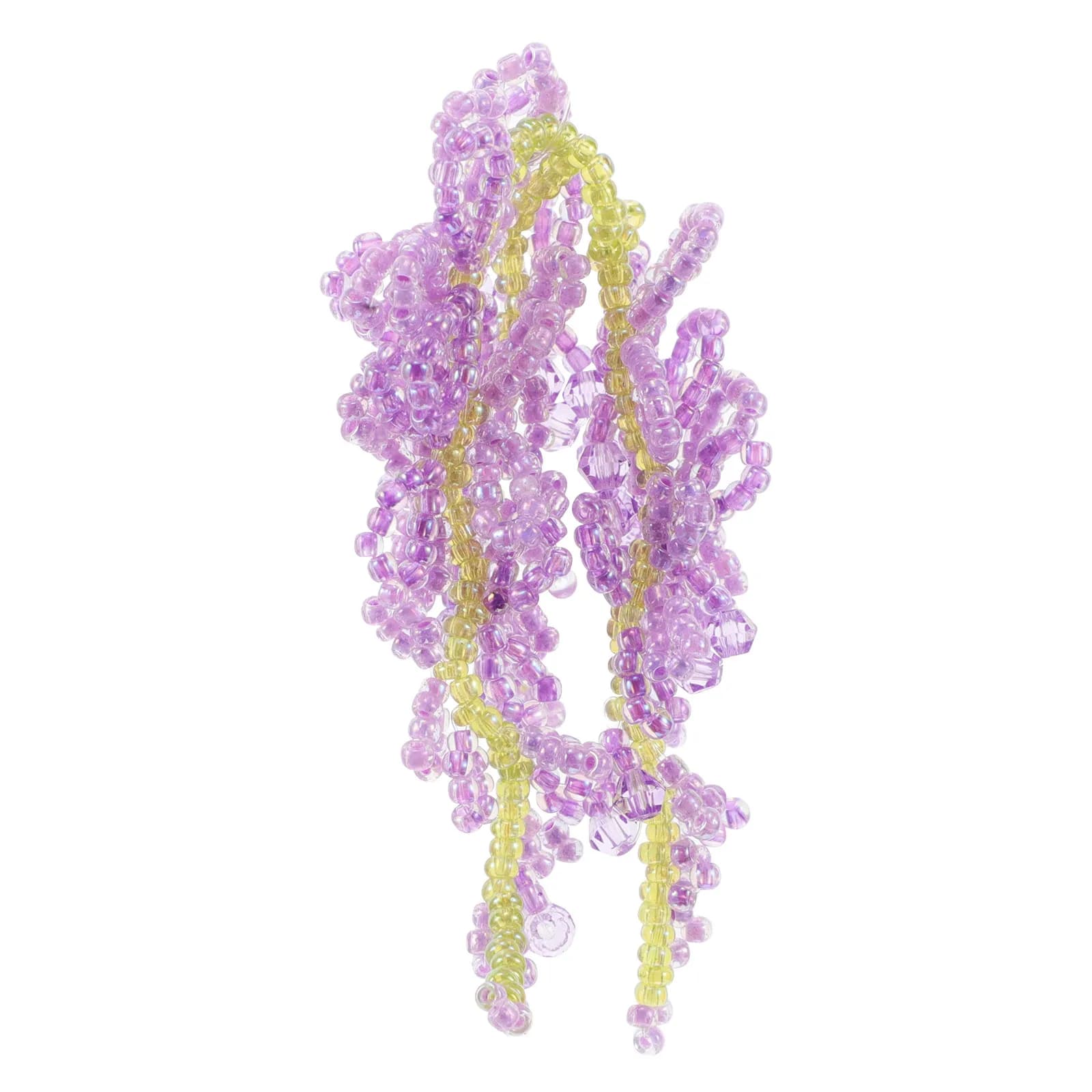 Kit Fai-da-Te per Accessori per Capelli con Fiori di Glicine e Nappine, Ornamento Floreale Realistico per Acconciature da Sposa