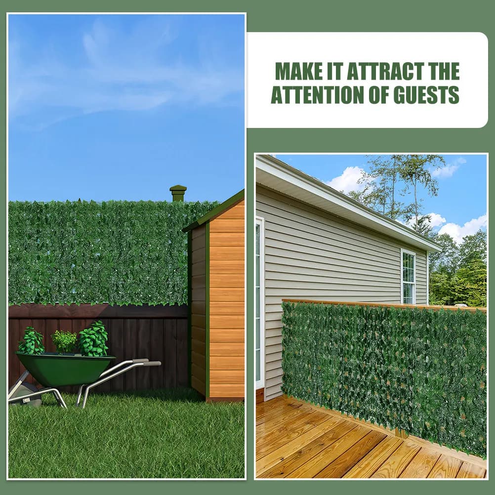 Simulated Green Plant Fence Artificial Dense Plastic Leaf Wall Garden Balcony Decoration Trellis Artificial Trellis Screening