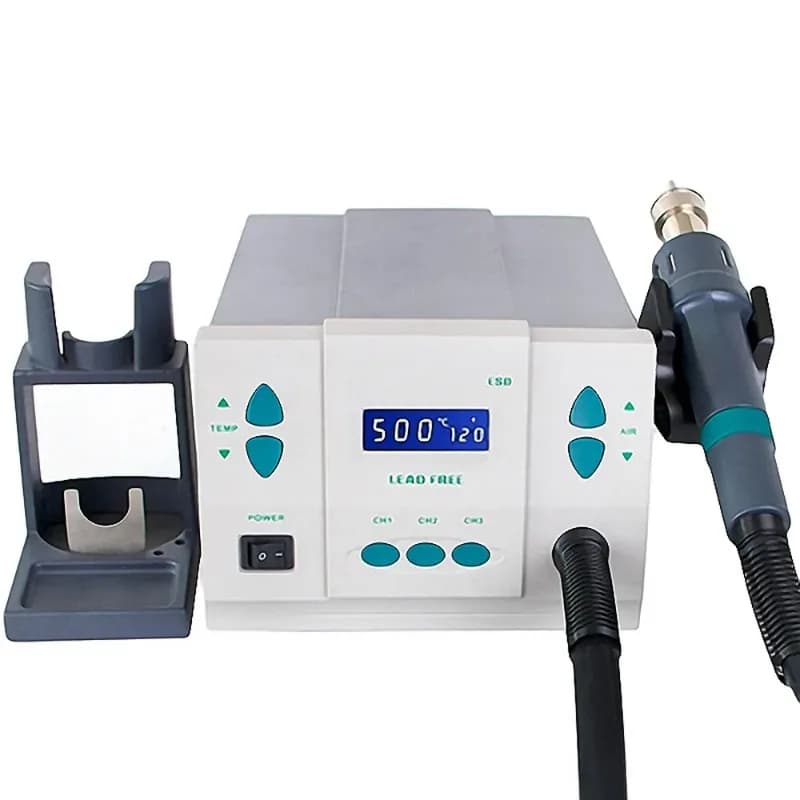 861DW Original 1000W Heat Gun Lead Free Hot Air Soldering Station 110 220V Microcomputer Temperature Rework Station 7 Nozzles