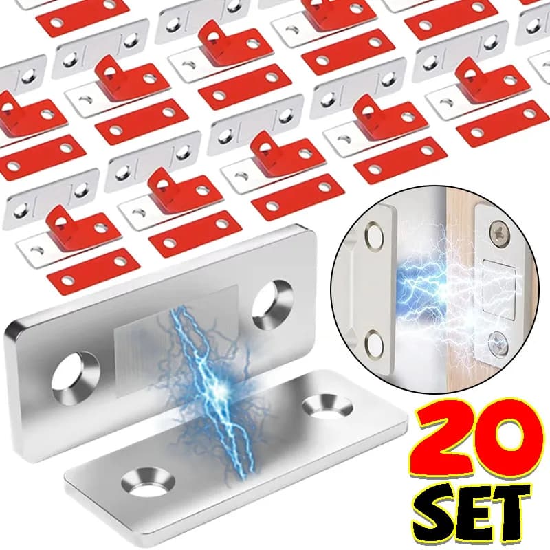 20/1Set autoadesivo magnetico armadio chiusure magneti invisibili fermaporta patch mobili cassetto finestra porta chiudiporta chiusura