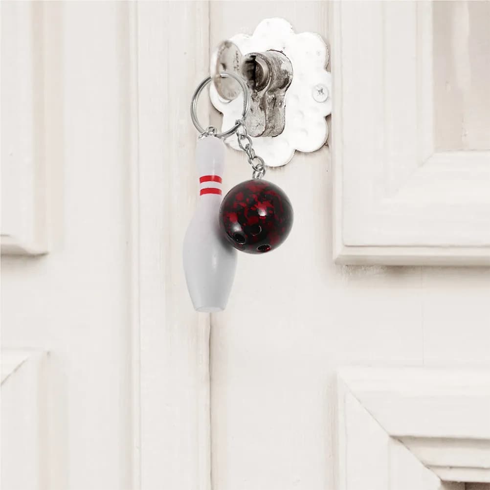 8 Pezzi Portachiavi a Forma di Perno da Bowling, Gadget per Feste, Premi per Carnevale Scolastico, Souvenir Sportivi, Riempitivi per Sacchetti Regalo Fai-da-te, Ciondoli per Zaino