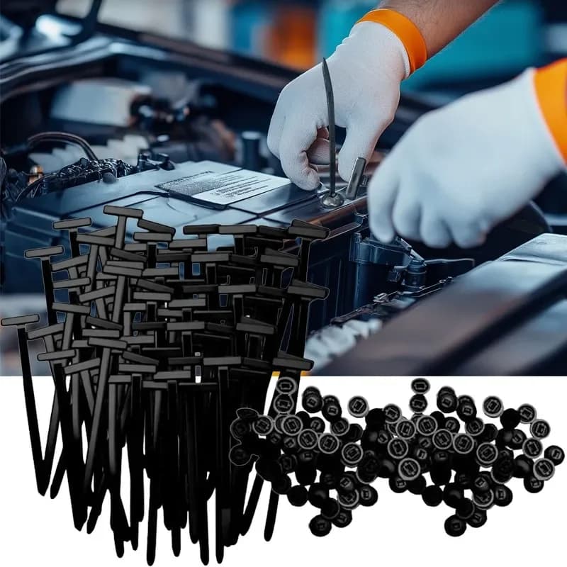 Multi-Purpose Nylon Zip Ties Car Engine Guards Underbody Panel Fastener Clip Screw Replacement Heavy Duty Self-locking Cable Tie