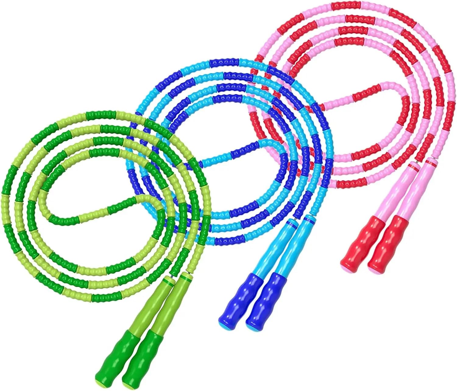 Anti-Group Adjustable Jumping Cord with Children's Beads, Men, Women - Fitness Racing 2.8 Meters