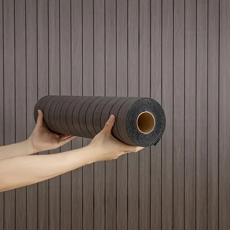 Carta da parati autoadesiva con venature del legno retrò 3D extra spessa, perfetta per progetti di soffitti e pareti fai da te, resina SXP, rimovibile, impermeabile