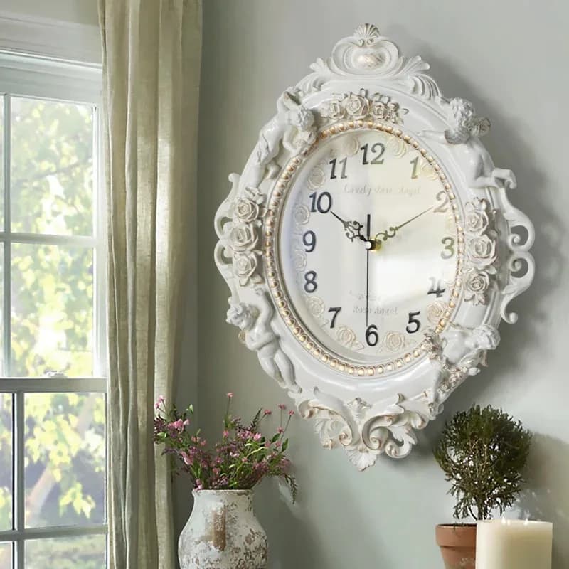 Art acrylic mirror clock Resin living room wall hanging home bedroom wall clock