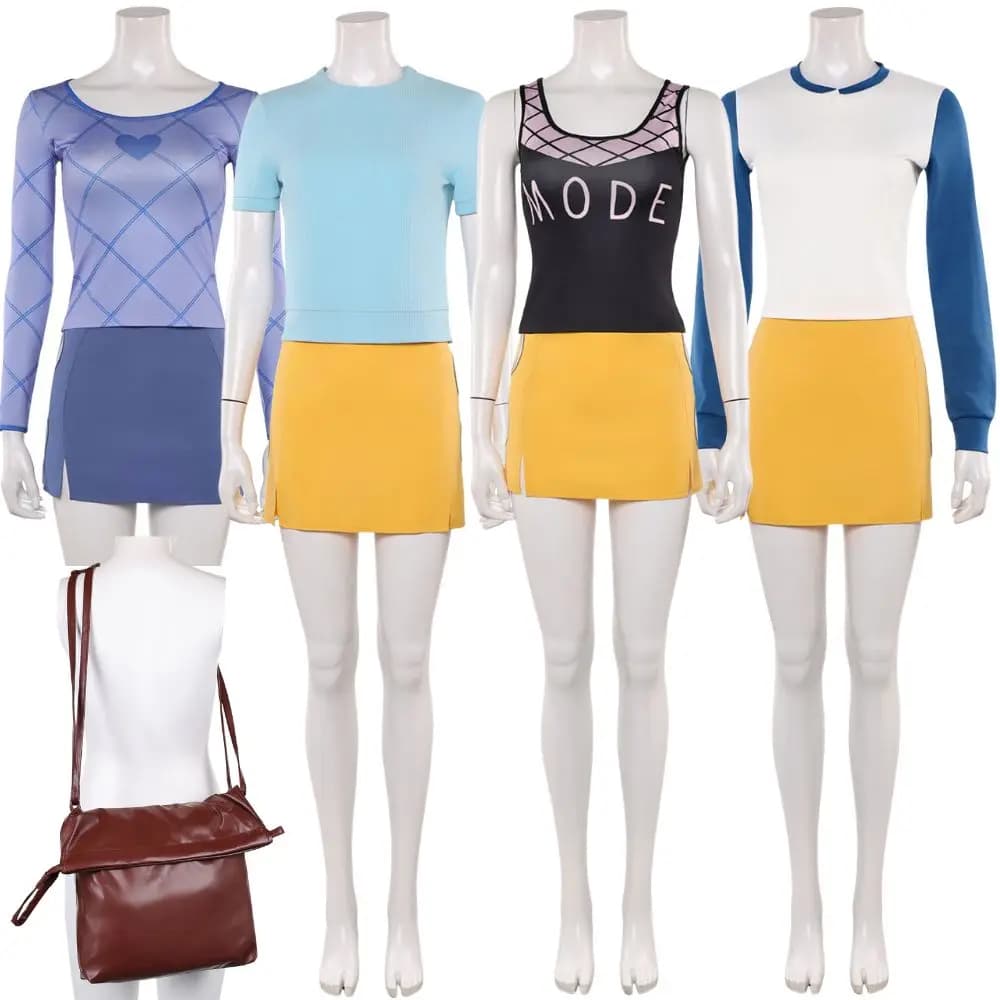 Costume Cosplay Anime Nami per Donne Adulte, Set Top e Gonna per Giochi di Ruolo, Outfit per Halloween e Carnevale
