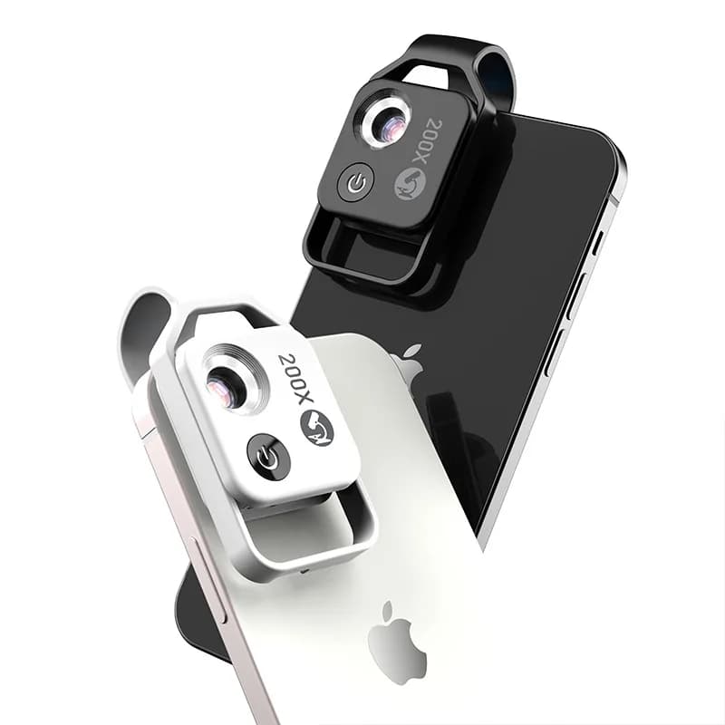 USB agli ioni di litio ad alta definizione 200x Giocattolo educativo per bambini CPL Microscopio portatile Microscopio con lente mobile Attrezzatura da viaggio per esterni