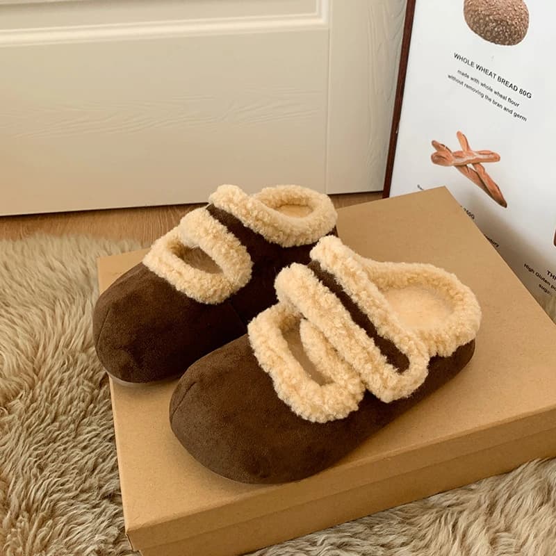 Pantofole casual da donna moda invernale 2025 Nuovo stivaletto Pantofole da casa con suola morbida Stivali slip-on caldi da principessa versatili antiscivolo
