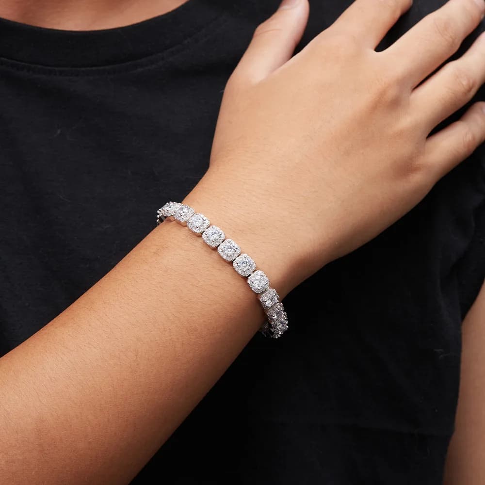 Luxury Full Moissanite Bracelets S925 Silver GRA Certified Lab Diamond Hand Chain for Women Men Wedding Fine Jewelry Gifts