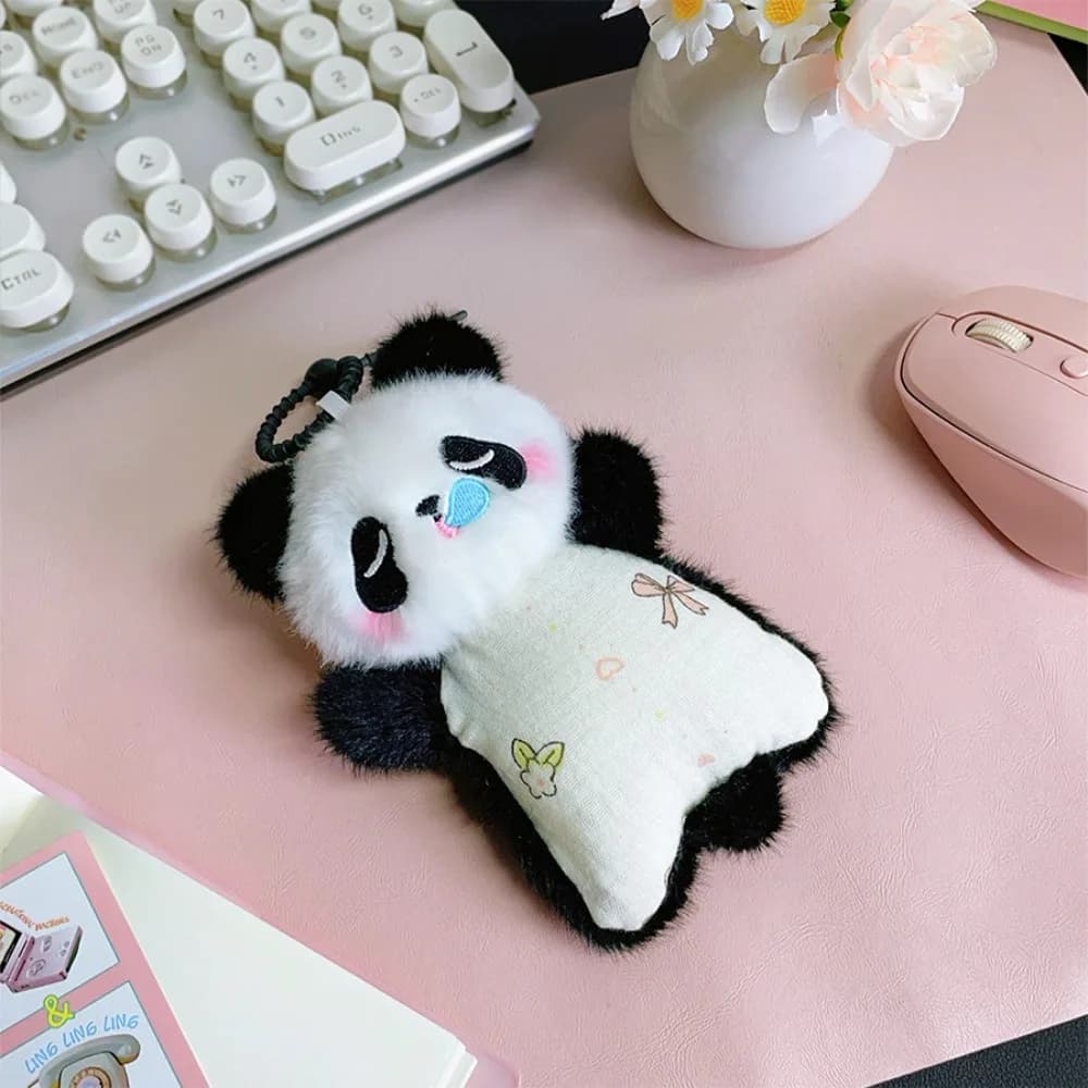 Simpatico Peluche a Forma di Animale Cartoon, Ciondolo Multifunzionale con Tappetino per Polso a Forma di Topo, Giocattolo e Portachiavi