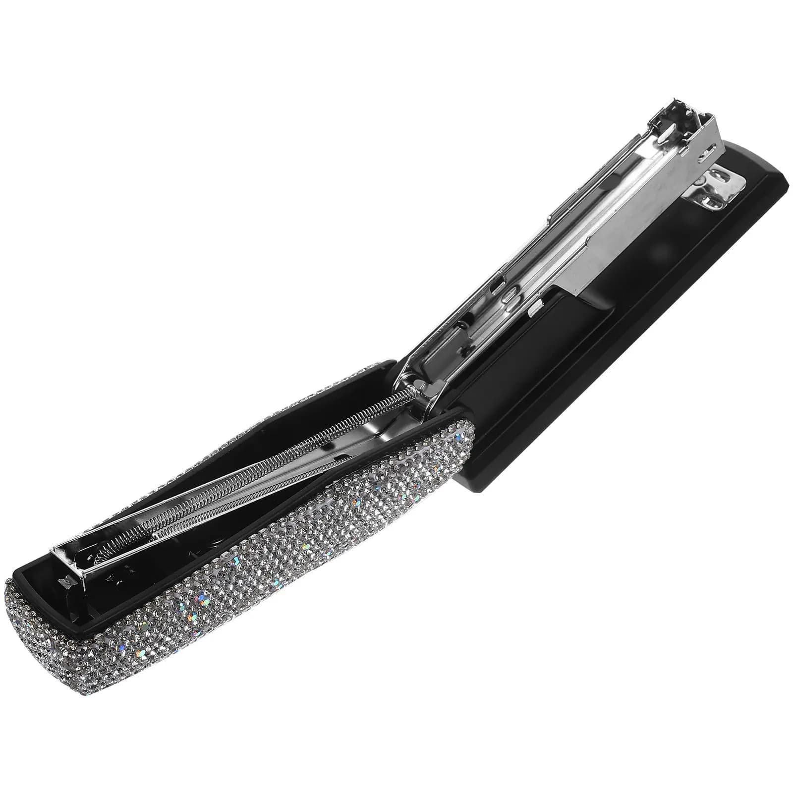 Set di 1 Mini Cucitrice Portatile con Strass, Compatta in Metallo, per Ufficio, Scuola e Casa, Cucitrice Resistente