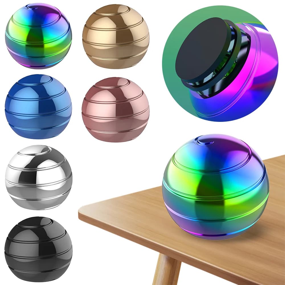Kinetic Desk Spinning Toy antistress Desktop giroscopio giocattolo lega di alluminio Fidget Spinner Ball Decor giocattolo regalo per bambini adulti