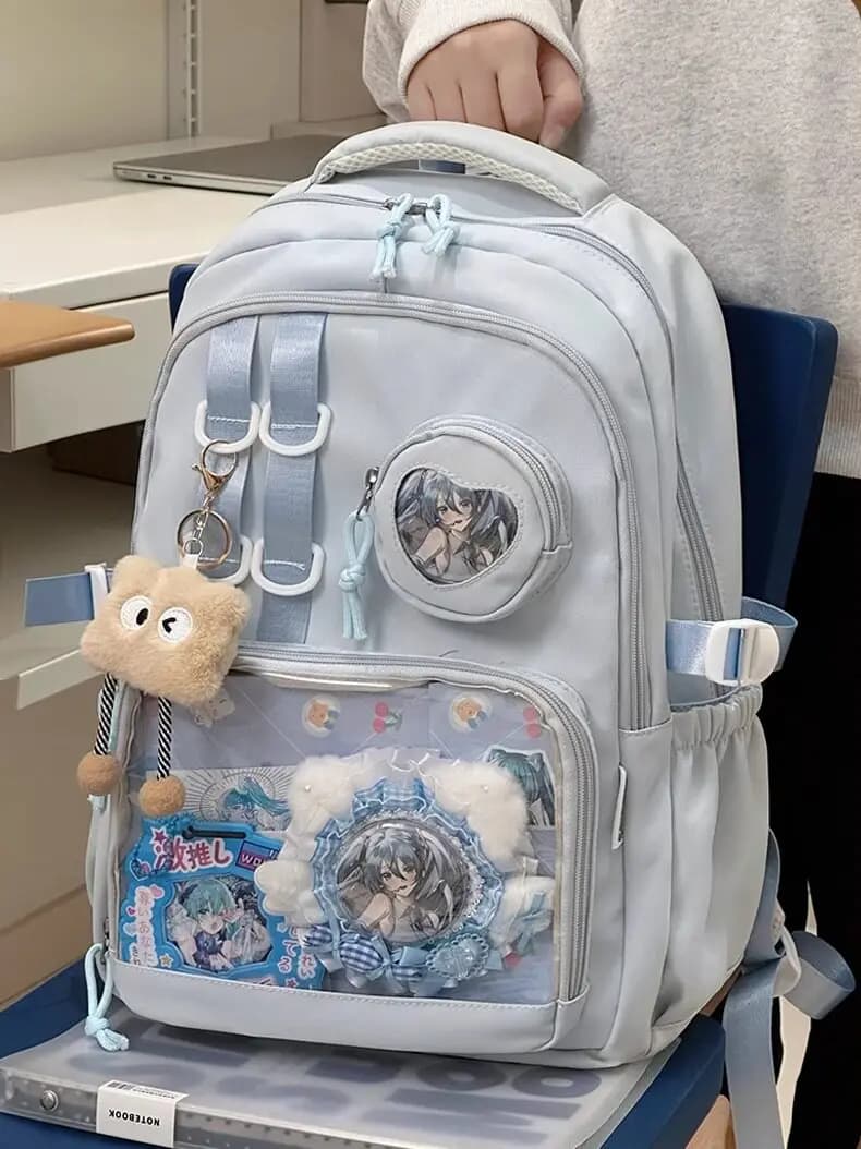 Zaino bivalente stile Wind Big Appetite Lta Bag per scuola, scuola media, ragazze, JK College, stile Wind Valley, per bambini