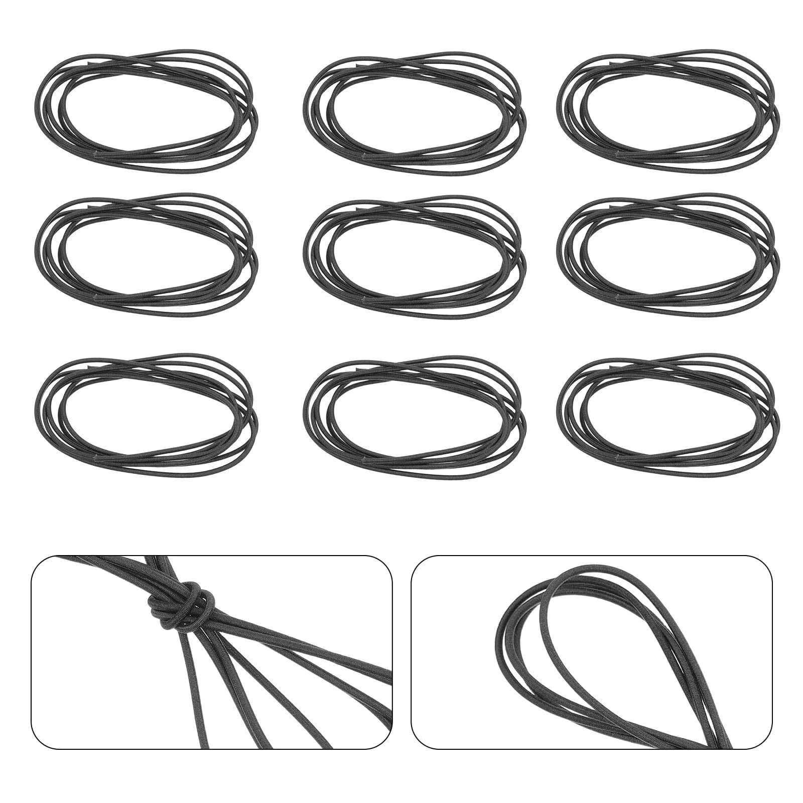 15 Pezzi Elastici per Quaderni, Corde in Nylon Estensibili 1,5mm 1m per Chiusura Diari, Cinghie per Planner, Viaggi e Scrapbook