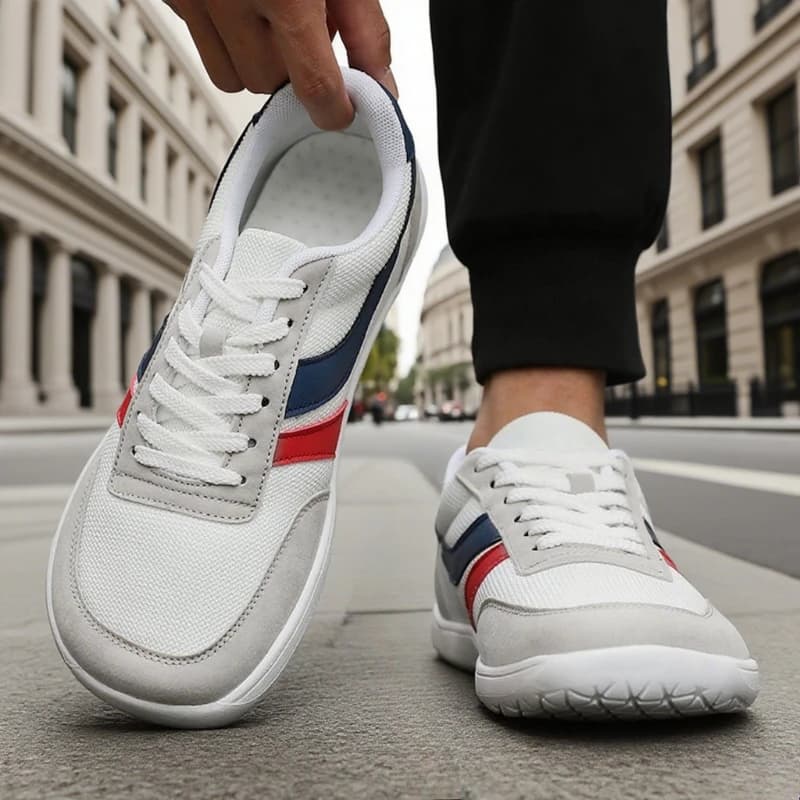 Scarpe estive a punta larga a piedi nudi per uomo Scarpe da passeggio minimaliste antiscivolo Zero Drop 2025 Nuove scarpe da ginnastica traspiranti con lacci