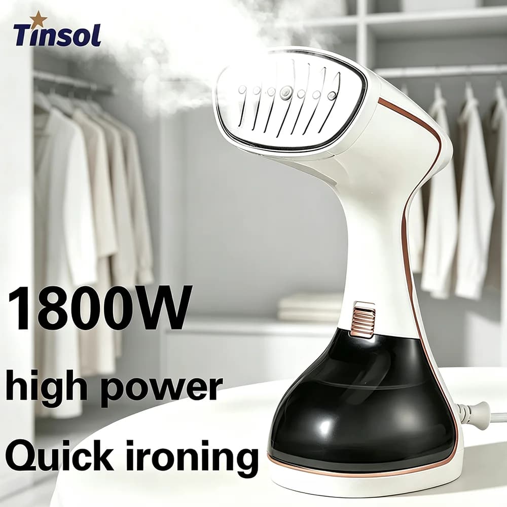 TINSOL 1800W Handheld Steam Garment Steamer, Touchscreen Control, 15-Second Quick Heat, 320ml Portable Home Clothes Steamer