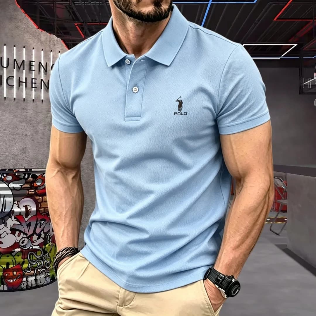 100% pure cotton high-end brand men's short sleeve polo shirt summer fashion luxury pony embroidery golf Paul top casual T-shirt