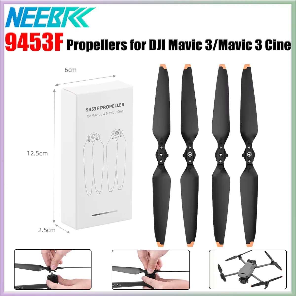 9453F DJI Mavic 3 Mavic 3 Cine Fast release folding blade Drone Prop spare accessories for light aircraft