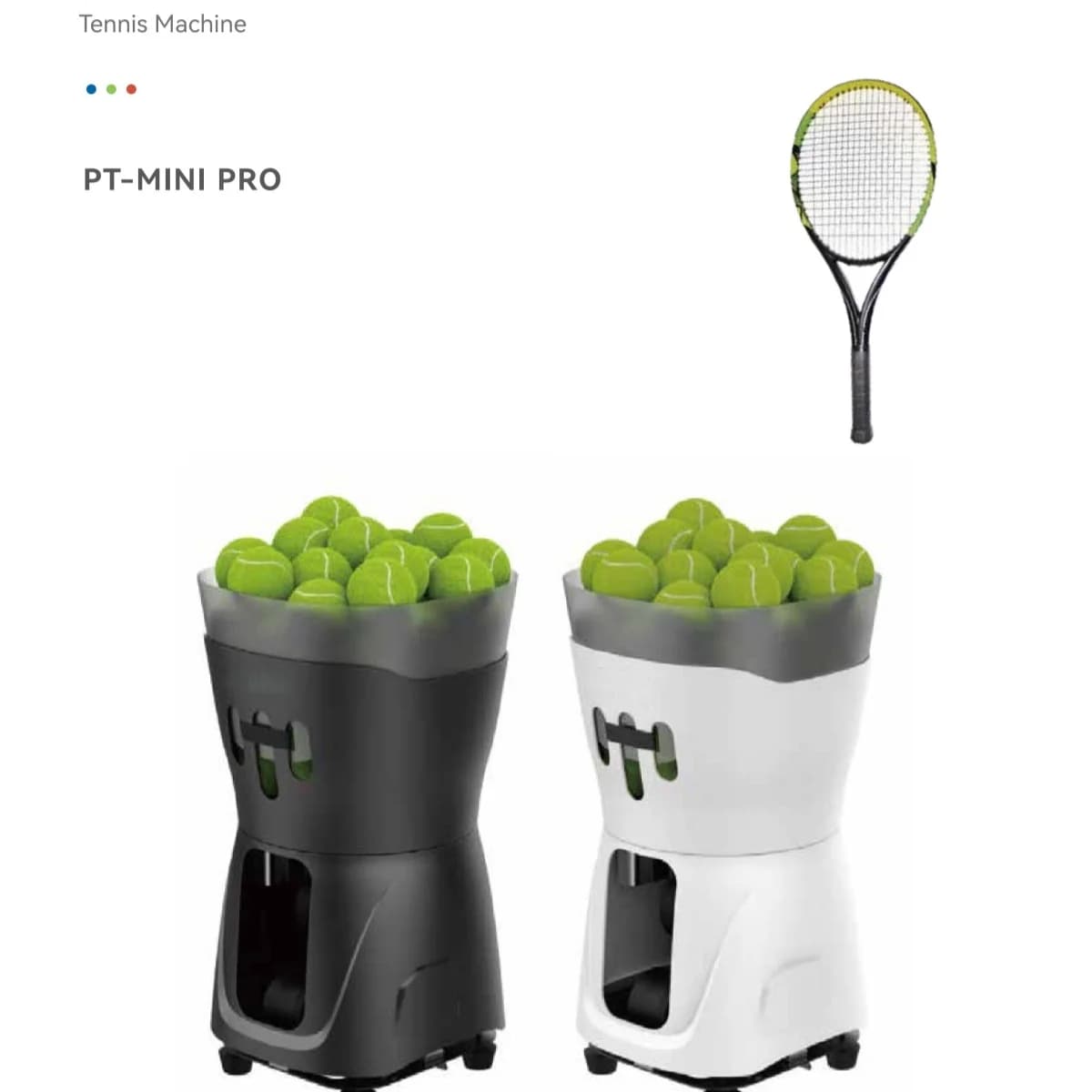 Macchina lancia-palline da tennis PT-Mini Pro Edgeless per bambini, adulti e ragazzi - Intrattenimento portatile ultraleggero per il lancio di palline