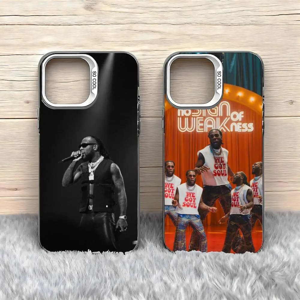 B-Burna BoyS Phone Case, Colorful, Plated, Anti-Slip, Anti-Slip, Protective for iPhone 11–17 Air Pro Max