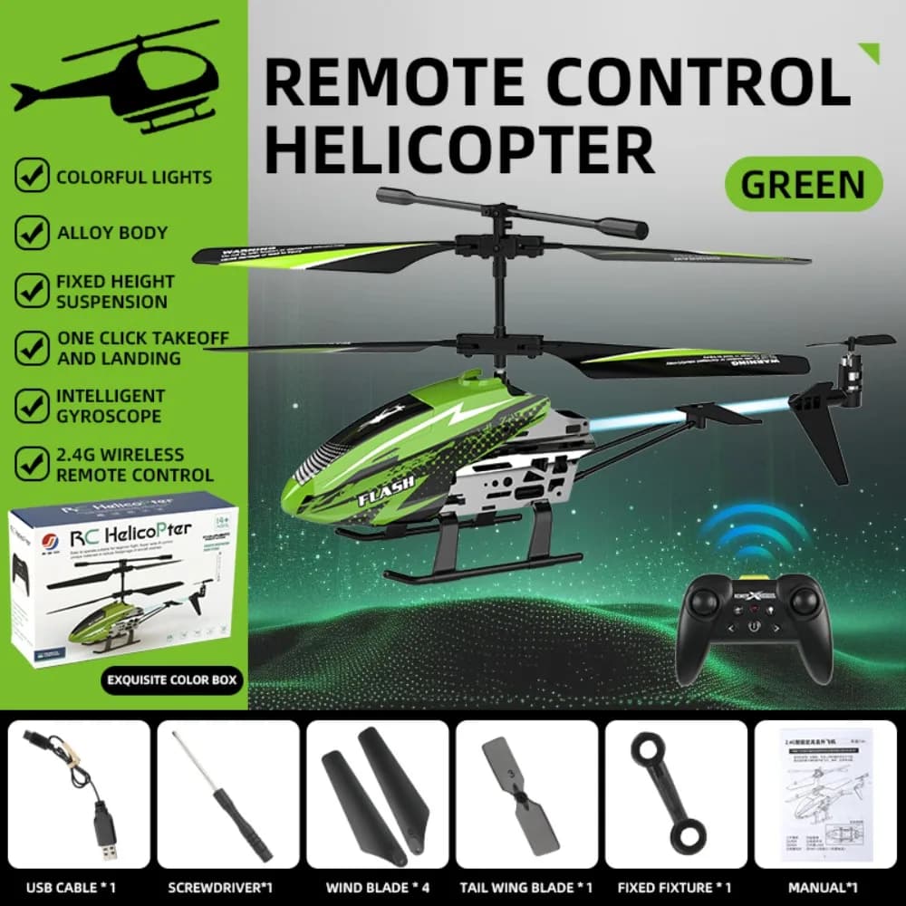 Elicotteri RC in Lega Metallica Argento Rosso Rosa, Giocattolo Volante Ricaricabile USB, Aereo Telecomandato a 3.5 Canali