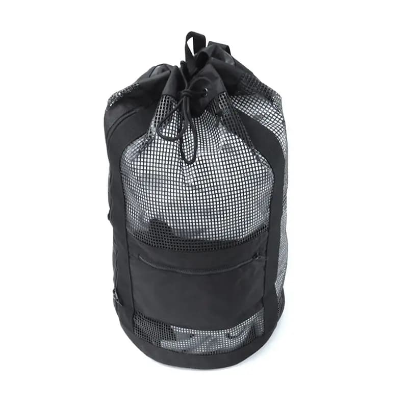 AEF6 Network Bag for Diving, Underwater Fishing, Apnea and Cruises with Shoulder, Black
