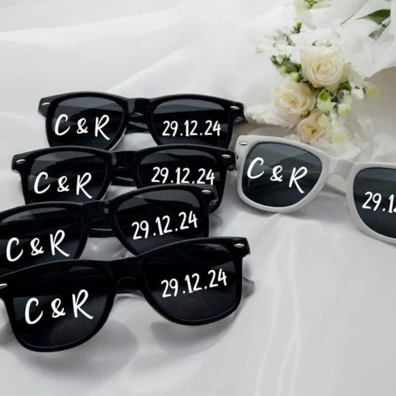 Personalized Wedding Party Sunglasses Bridesmaid Gifts Custom Bride To Be Square Sunglasses for Bachelorette Party Favors