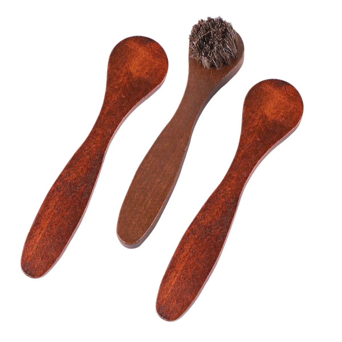 Set di 3 Spazzole per Pulizia Scarpe in Legno, Design Ergonomico Leggero, Strumento di Pulizia Angolare Efficace per Scarpe da Uomo e Donna