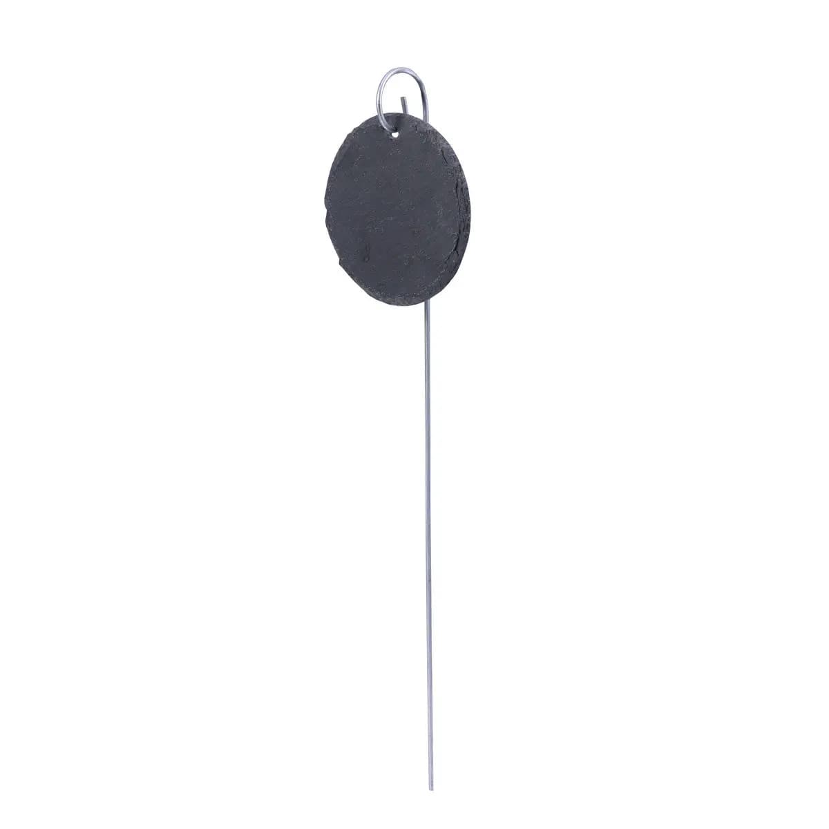 Label for Plants in Ardesia Natural Style, Round Iron Plate for Hanging for Serra, Garden Sign for Aiuole, Vases and Planters