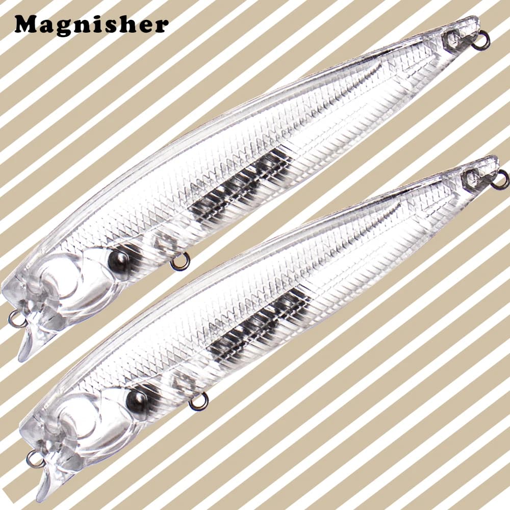 Magnisher Esche dure non verniciate Popper spazi vuoti 11 cm / 15 g Esca Topwater Nuove esche da pesca per la pesca al luccio fai da te