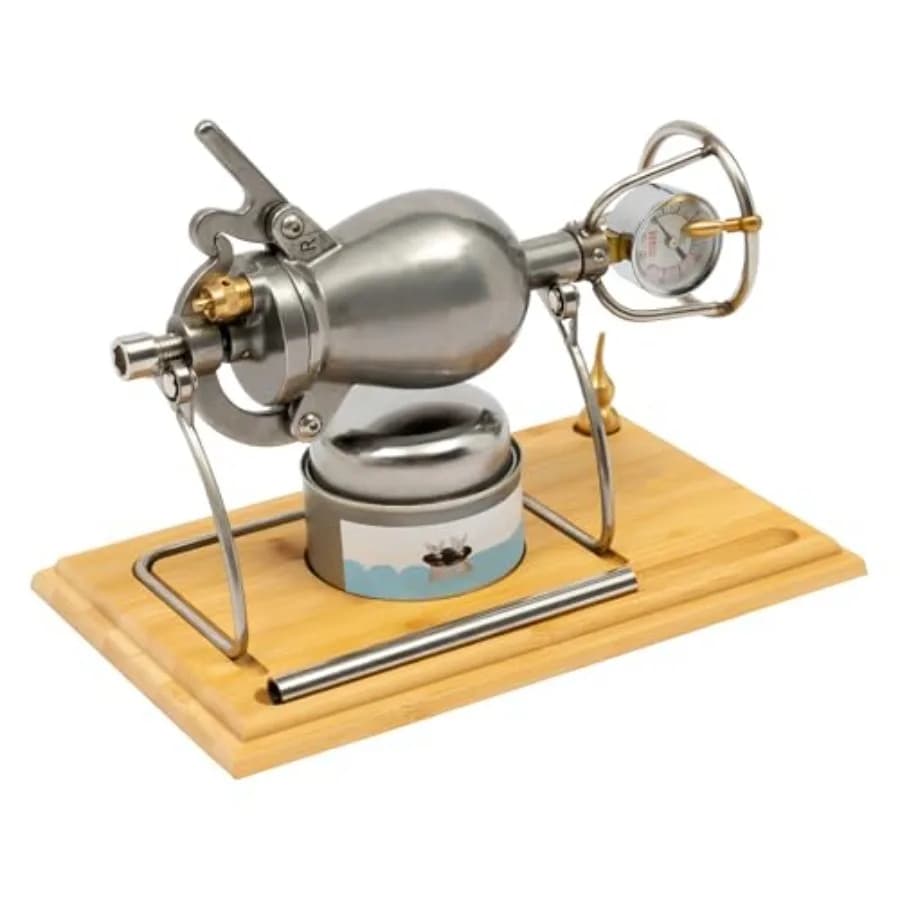 Mini macchina popper per popcorn Bollitore in ottone da 0,07 galloni con base per guanti con copertura estintore inclusa