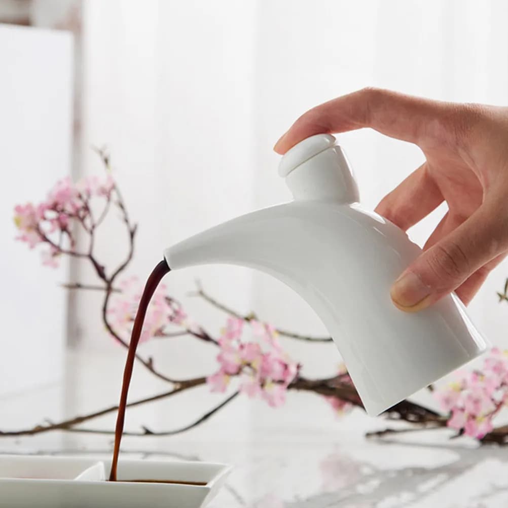 Set di Barattoli per Spezie in Ceramica, Contenitori in Porcellana per Conservazione in Cucina, Mantiene le Spezie Fresche e Asciutte, Facile da Lavare, Elegante