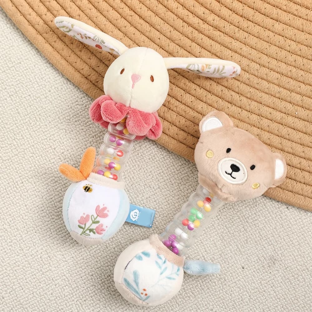 Montessori Baby Rattles Toy Rain Stick Hourglass Music Baby Educational Toy Stuffed Sensory Soothing Toys for Kids Toddler Gifts