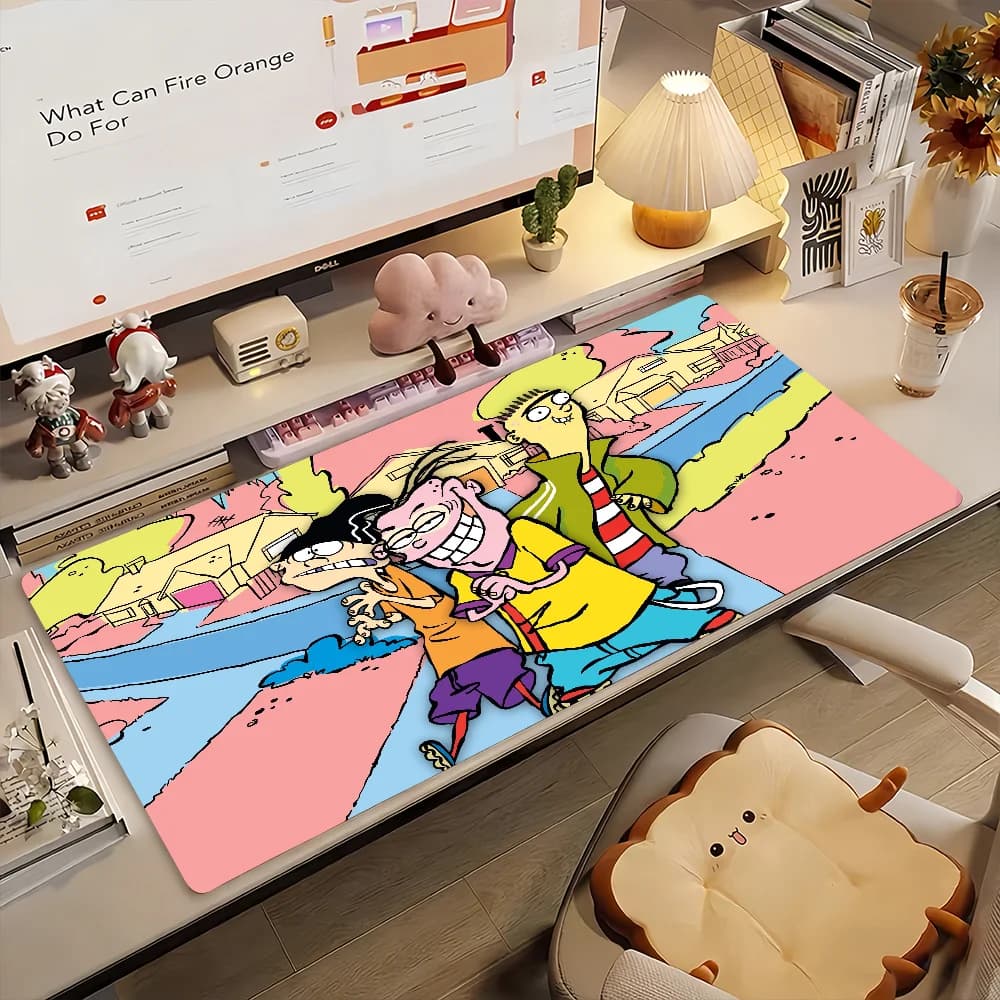 Tappetino per mouse Cartoon E-Ed Edd n E-Eddy-S, antiscivolo in gomma, per gamer, tappetino per computer, decorazione, tappetino da scrivania, per laptop, ufficio, grande