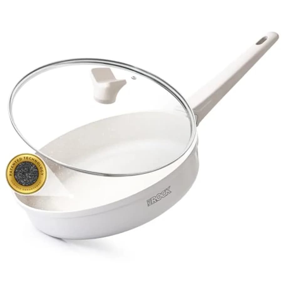 SOHO non-stick frying pan with lid for home cookingceramic, black, scratch-resistant and dishwasher safe