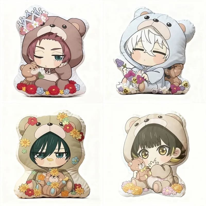 Cute BLUE LOCK Anime Peripheral Soft Cushion Bedroom Sofa Backrest Pillow Comfort Decorative Throw Pillow Ideal Birthday Present