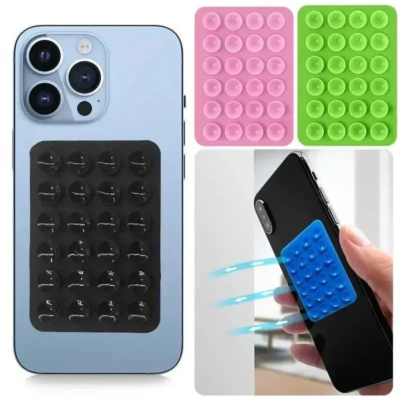 Silicon Adhesive Smartphones Stand Sticky Non Slip Suction Cup, Hands-Free Phone Accessories Holder for Selfies and Videos