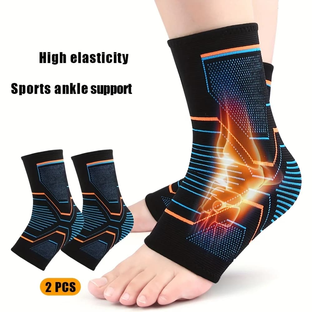 2 Pezzi di Supporti Compressivi per Caviglia, per Uomo e Donna, Supporto Stabile per Articolazioni, per Fitness e Sport
