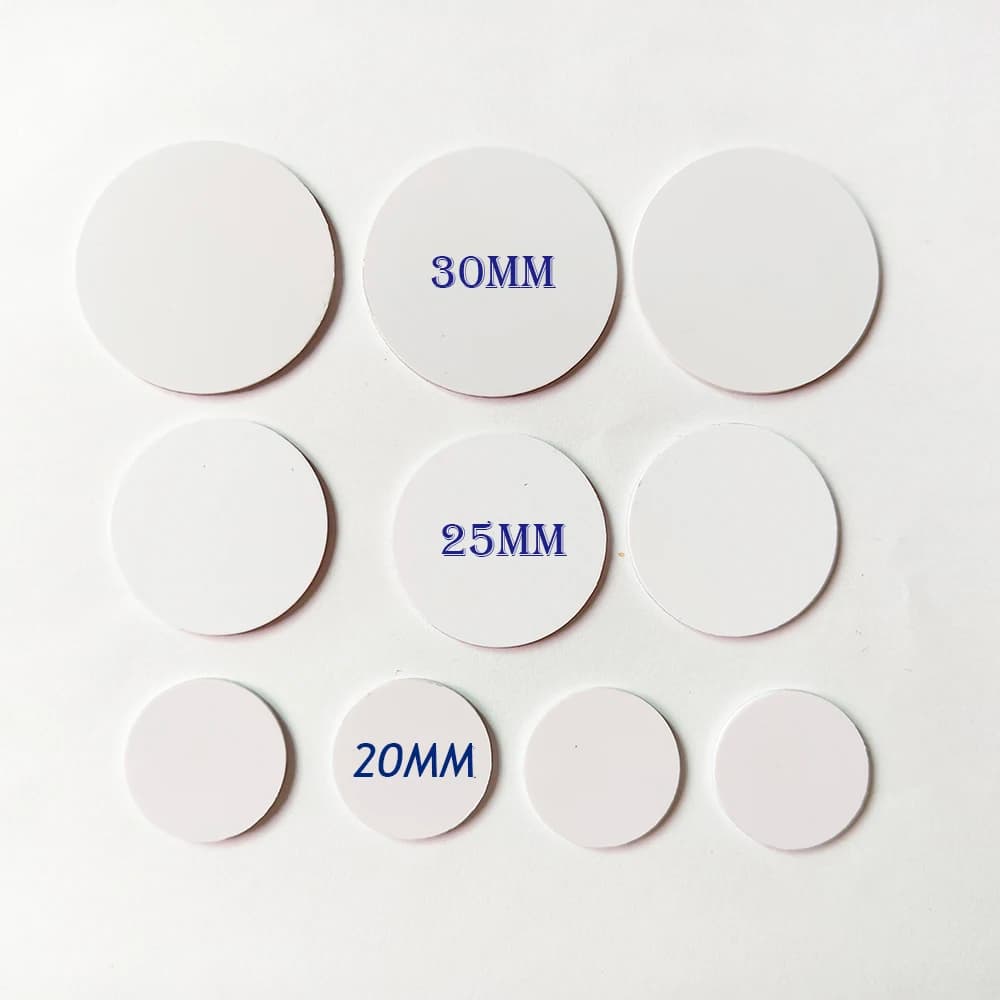 10pcs 13.56MHZ NFC Tags 1K S50 F08 ISO14443A Smart NFC Coin Card Dia 25mm/30mm IC Transparent Coin Card Waterproof Shockproof