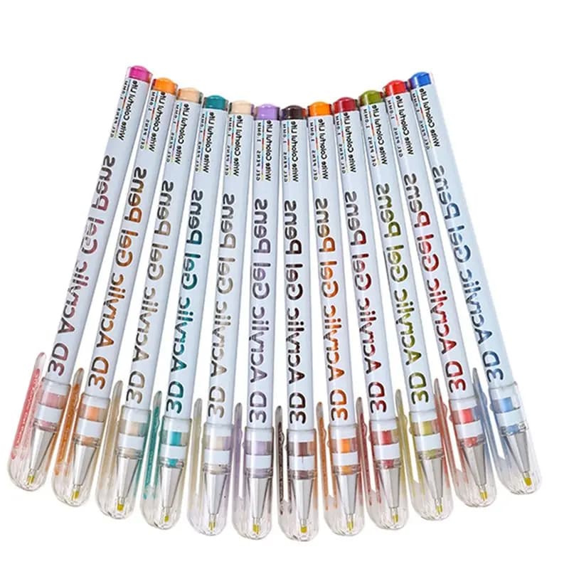 【FITTING】Set di penne gel laviche profumate, penne gel acriliche 3D, penne gel colorate infusite, per doodle, disegni, progetti fai da te, artigianato artistico