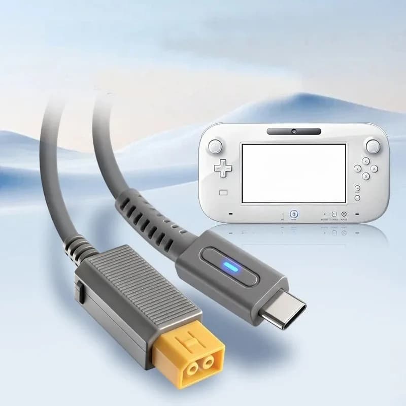 Cavo di Ricarica Tipo C PD da 45W per Nintendo Wii U, Cavo di Alimentazione per Console di Gioco, Cavo USB C per Console da 1,8m