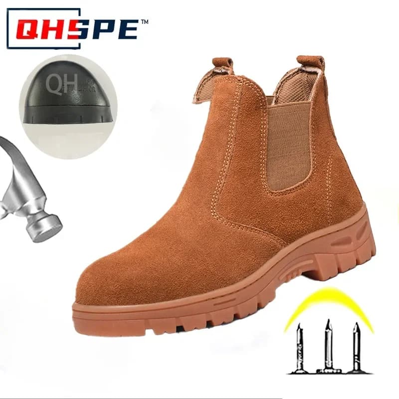 Scarpe di protezione del lavoro traspiranti, anti-sfondamento e resistenti all'usura, stivali da saldatura, scarpe leggere e sicure per l'estate