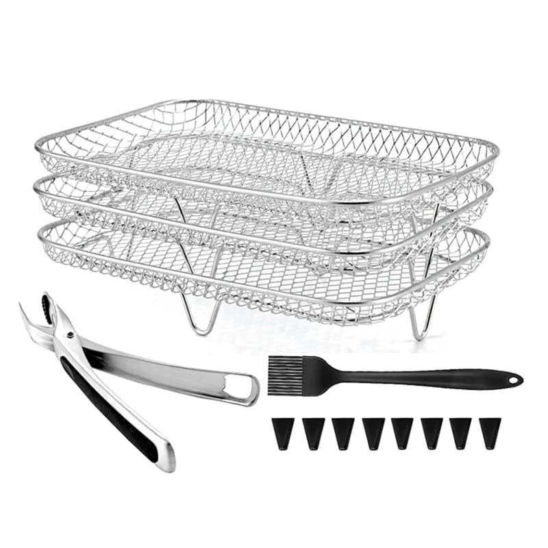 ABKJ-13-piece air frying oven set with 3-level stackable grille for domestic kitchen 19X13 cm