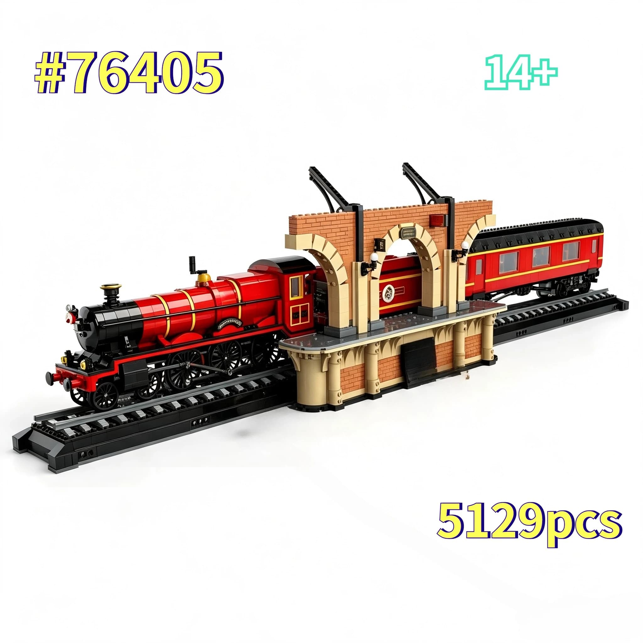 Express Train Station Mini Building Blocks Sets Suitable for Birthday Gifts，Not Compatible with Legoed Particles，5129pcs.